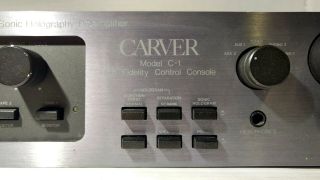 RARE Vintage Carver Model C - 1 Sonic Holography Preamplifier For Repair 4