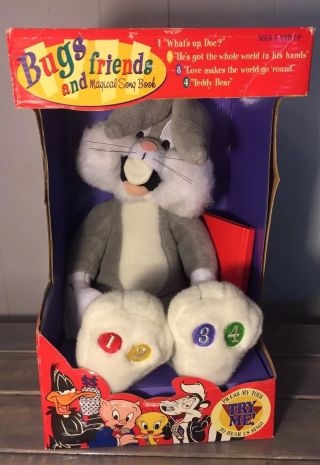 Bugs Bunny & Friends Talking And Singing 18 Inch Stuffed Toy W/ Book Rare