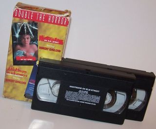 Vintage A Nightmare On Elm Street Vhs 1 & 2 Anchor Bay Double Tape Set - Rare