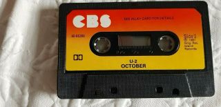U2 Irish press October Cassette Tape VERY RARE label CBS 40 - 85369 Bono U - 2 8
