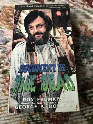 Document Of The Dead Vhs Rare Horror Zombies George Romero Night Dawn Day