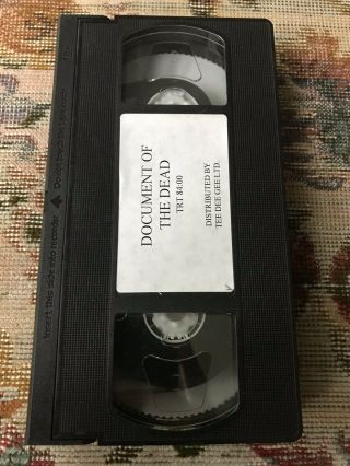 Document Of The Dead VHS rare horror zombies George Romero Night Dawn Day 3