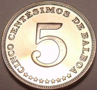 Rare Proof Panama 1971 5 Centesimos 10,  696 Minted Struck In San Francisco FR/Shi 2