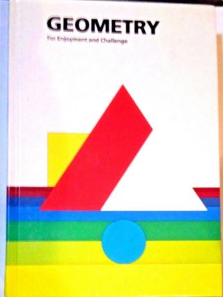 Geometry For Enjoyment And Challenge Hardcover 1984 Rare Collectible Vintage