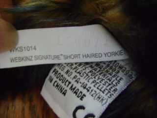 Webkinz RARE Signature Short Haired Yorkie Stuffed Animal HTF NO CODE SHIPS 5
