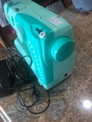 RARE Janome Hello Kitty Sewing Machine Model 11706 Green With Foot Pedal 3