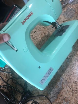 RARE Janome Hello Kitty Sewing Machine Model 11706 Green With Foot Pedal 4
