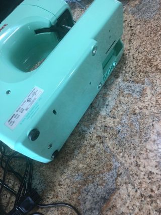 RARE Janome Hello Kitty Sewing Machine Model 11706 Green With Foot Pedal 6
