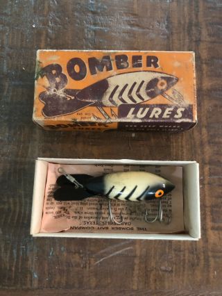 Vintage Bomber Fishing Lure And Paper Ad.  Rare