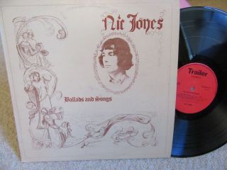 Nic Jones " Ballads And Songs " Rare Uk Lp - Trailer Records Ler 2014 (red Labels)