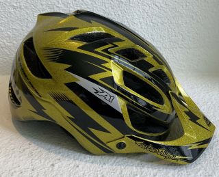 Troy Lee Designs & Rare Gold And Black A1 Mips Cycling Helmet Size M/l