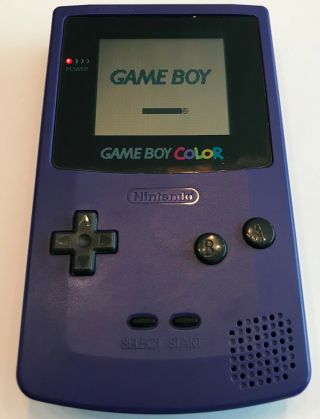 Nintendo Game Boy Color Cgb - 001 Purple Perfectly Look Rare