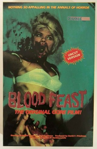 Blood Feast Rare & Oop Horror Movie Comet Home Video Big Box Vhs
