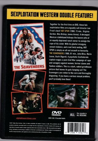 Hot Spur / Scavengers DVD cult grindhouse drive - in Uschi Digard western RARE 2