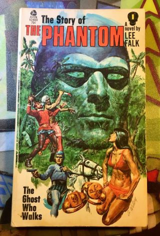 Rare Vintage 1972 Story Of The Phantom Paperback Novel Lee Falk First Printing