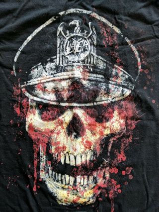 Slayer Bloody Skull 2009 Black Tour Concert Music Gig T - Shirt Rare Men 