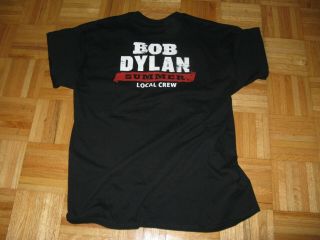 Bob Dylan 2009 Summer Tour Local Crew T - Shirt Xl Rare