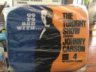 1960’s Rare Nbc Johnny Carson Tonight Show Promo Pillow Hugh Downs Today Show