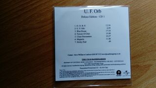 The Orb U.  F.  Orb /remixes Rare 13 Track Deluxe Edition Double Cd