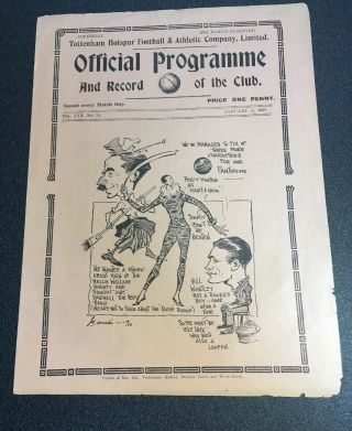 Tottenham Hotspur Vs Nottingham 1938 Football Programme 1930’s 30’s Rare Spurs