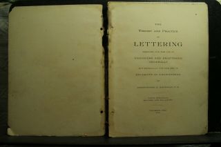 The Theory and Practice of LETTERING rare antique old book Engineers Draftsmen 2
