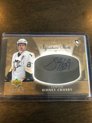 2006 - 07 Upper Deck Sidney Crosby Sweet Shot Hockey Auto Rare 2nd Year
