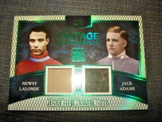17 Itg Jack Adams Newsy Lalonde Vintage Memorabilia Jersey Patch 1/3 Rare