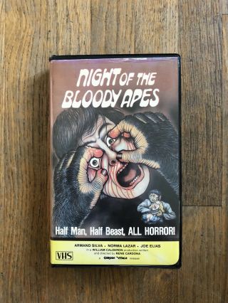 Night Of The Bloody Apes Rare Horror Vhs
