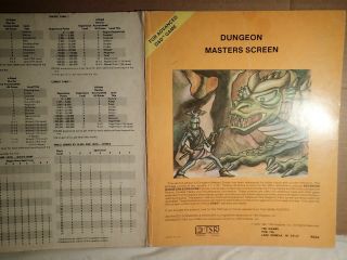 Dungeon Masters Screen (1979 1st Ed Ad&d Tsr 9024) Both Screens Rare/htf
