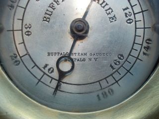 Rare 1800s Diaphragm BUFFALO Gauge Co Steam Gauge 3