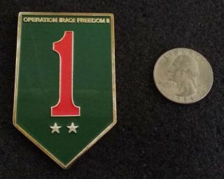 Rare 2 Star General 1st Infantry Division Big Red 1 Oif Iraq Id Challenge Coin