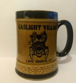 Rare 30,  Years Old Gaslight Village - Lake George Ny Glass / Mug - Gas Light