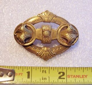 Antique Victorian Double Photo Memory Pin Brooch Swivel Top Rare Form