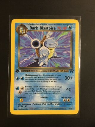 Pokémon Tcg - Dark Blastoise 1st Edition - Team Rocket Set 20/82 Non Holo Rare