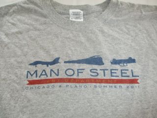 Superman Man Of Steel Henry Cavill Amy Adams 2011 Art Dept Crew Xl T - Shirt Rare