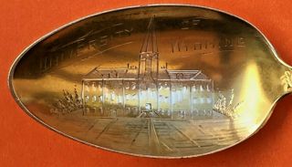 Rare University Of Wyoming Laramie Sterling Silver Souvenir Spoon