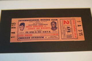 Rare Rocky Marciano Vs.  Jersey Joe Walcott - April 1953 - “$30” Boxing Ticket