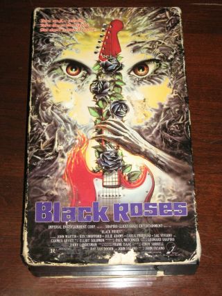 Rare Oop Black Roses Imperial Video Cult Gore Heavy Metal Horror 1988 Vhs