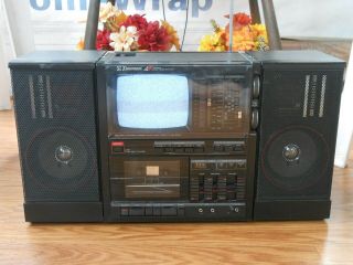Boombox / Radio - Vintage - Emerson - Television - Tv / Cassette / Am/fm - Rare
