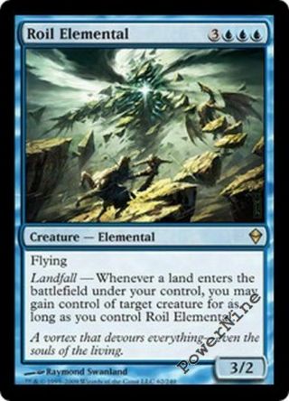 1 Played Roil Elemental - Blue Zendikar Mtg Magic Rare 1x X1