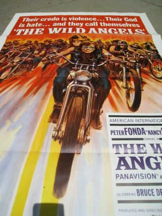 The Wild Angels 1966 RARE Movie Poster Roger Corman Peter Fonda Nancy Sinatra 4