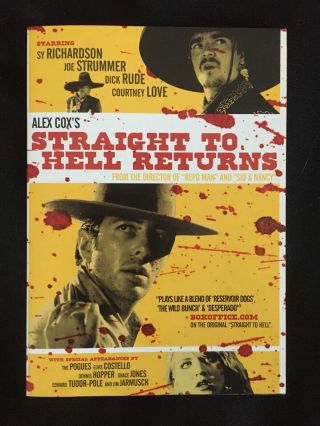 Straight To Hell Returns Alex Cox Dvd 2010 Rare,  Richards Strummer Cox,  Com.  /cox