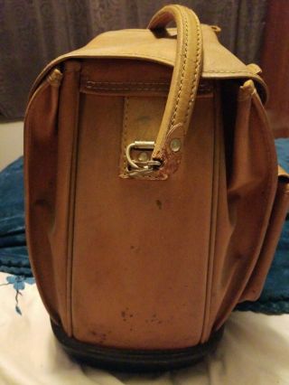 Antique Brunswick Bowling Bag Rare Vintage Leather Satchel 4
