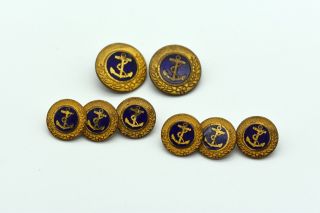 Holland & Sherry Anchor/naval Themed Blazer Buttons 2 Large 6 Small Guc Rare