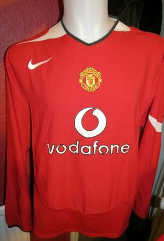 Manchester United Football Shirt 2005 Rare Long Sleeved Jersey Nike Size Xl