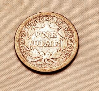 1844 Seated Liberty Dime - Very Rare VG Key Date 2