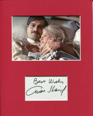 Omar Sharif Doctor Zhivago Rare Signed Autograph Photo Display W/ Julie Christie