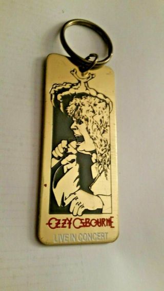 Vintage Rare Ozzy Osbourne Promo Concert Ticket Stub Keychain
