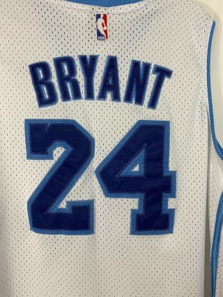 Adidas RARE Kobe Bryant 24 L.  A.  Lakers Jersey White/Baby Blue Size (XL) ? 4