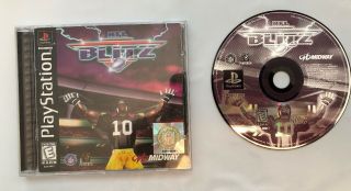 Nfl Blitz (sony Playstation 1 Ps1) Complete Black Label Rare